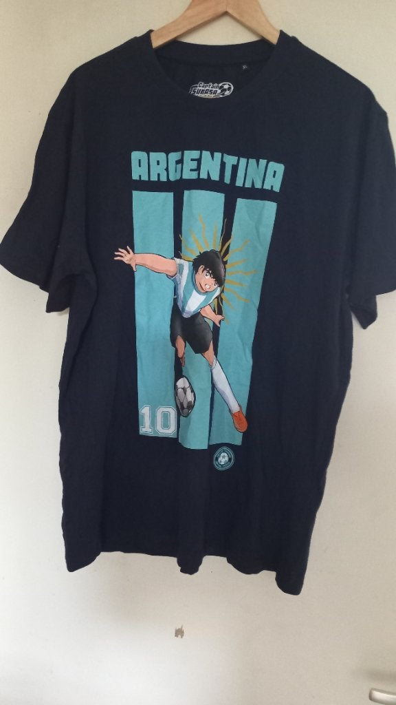 Captain Tsubasa Argentina T-shirt - Maat M, Blauw, Ophalen of Verzenden, Captain Tsubasa, Maat 56/58 (XL)