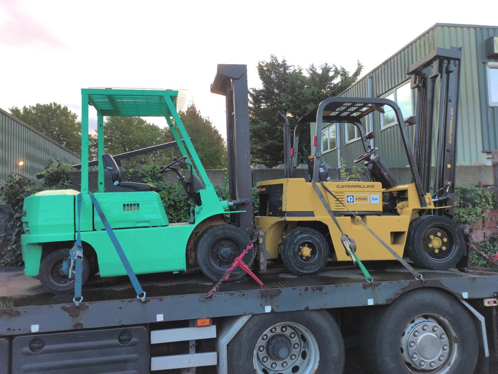 Heftrucks Diesel 2.5 ton Mitsubishi en caterpillar, Ophalen of Verzenden, Diesel, Heftruck