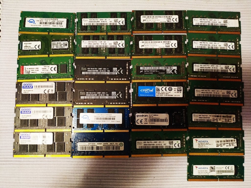 4GB en 8GB DDR4 laptop geheugen, DDR4, 8 GB, Ophalen of Verzenden, Zo goed als nieuw