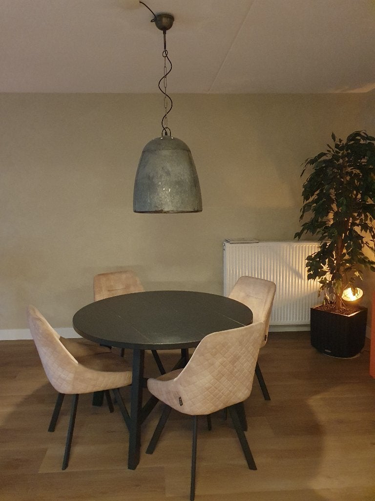 Eettafel rond met 4 stoelen, Ophalen, Gebruikt, Vier personen, Overige houtsoorten