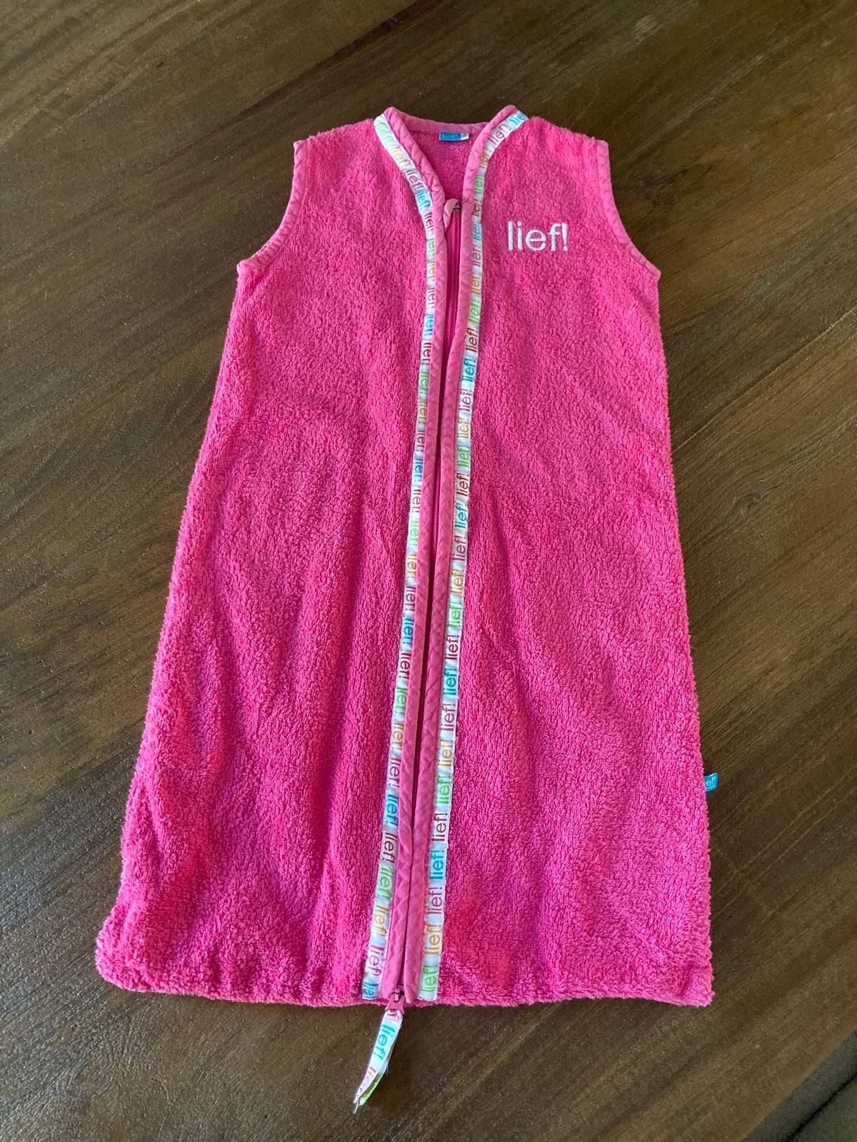 Lief! Badstoffen Slaapzak - Roze - 70 cm, Ophalen of Verzenden, Gebruikt, Slaapzak