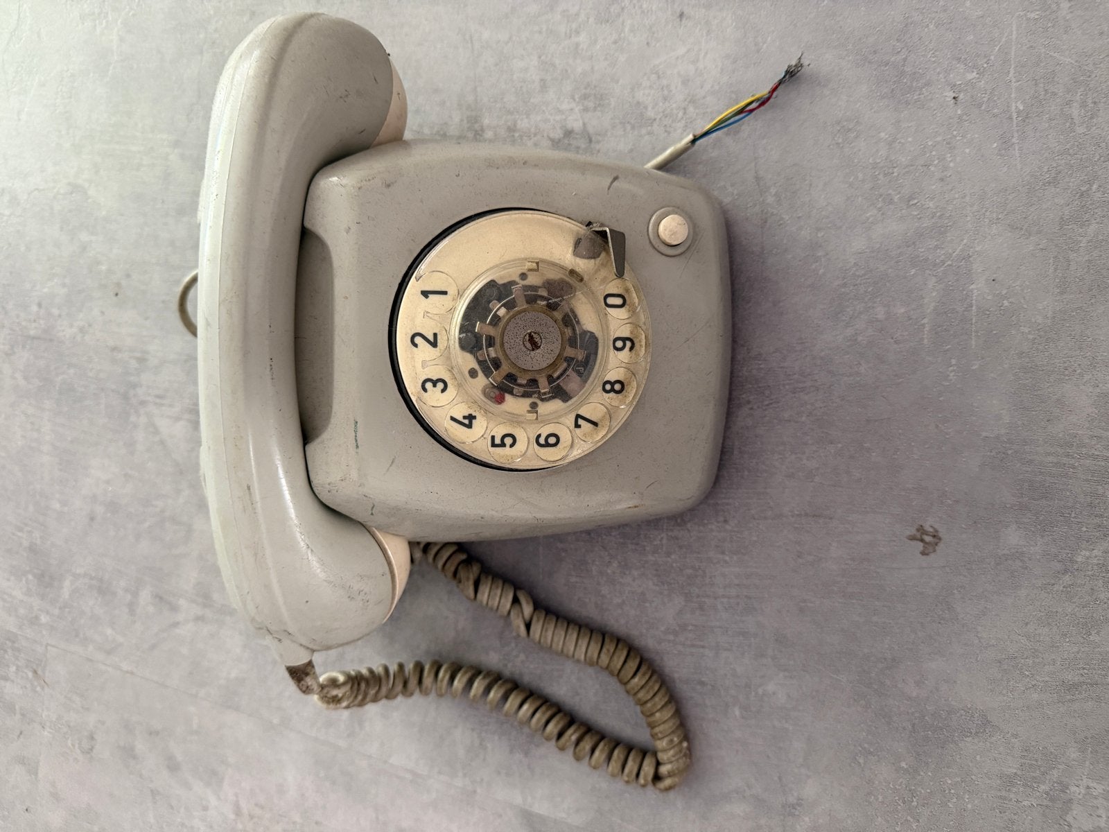 Originele PTT kiesschijf telefoon type T65 - Grijs, Ophalen of Verzenden