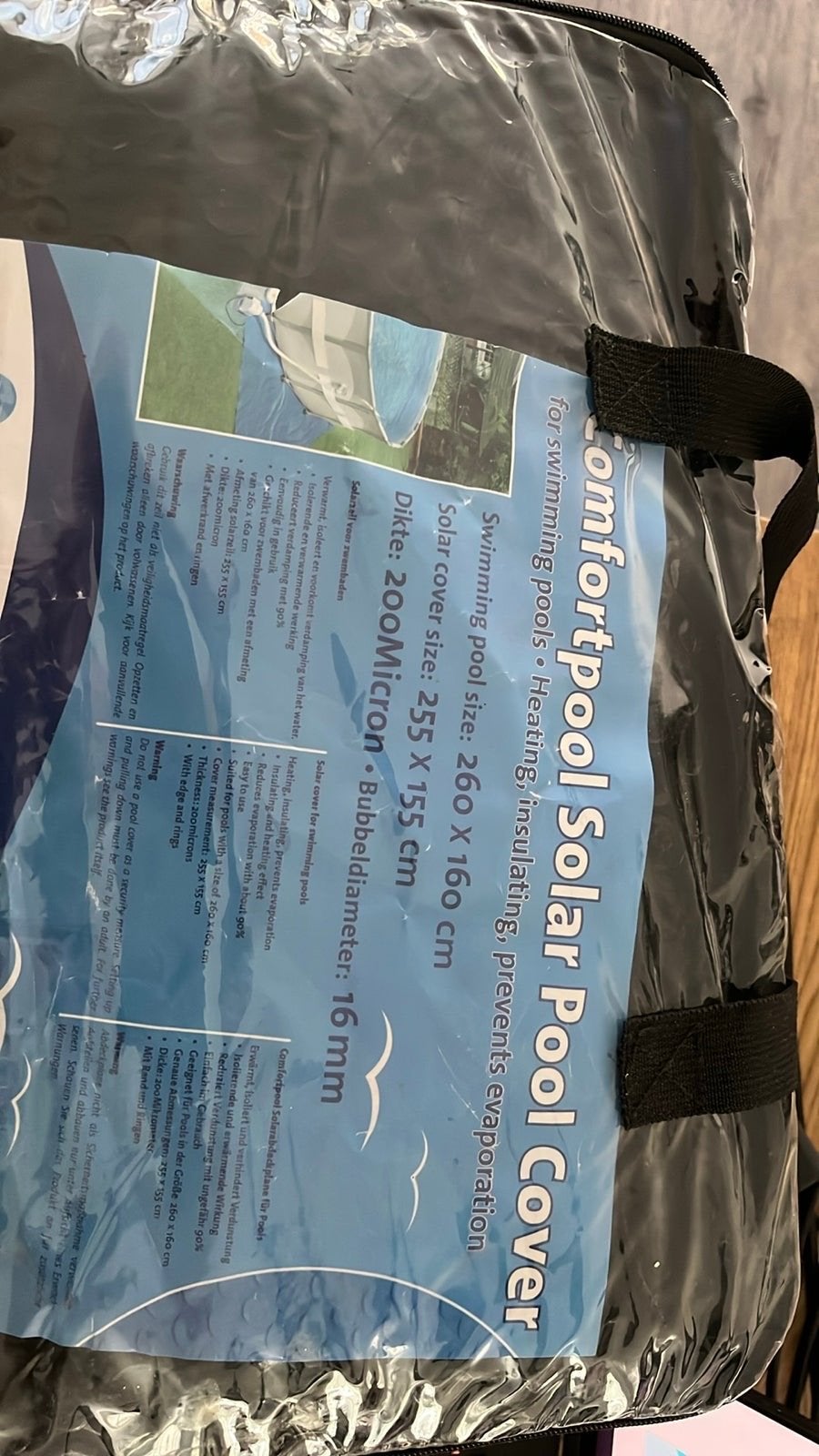 Comfortpool Solar Zwembadafdekking 255x155 cm, Tuin en Terras, Zwembaden, Ophalen, Overige typen, Nieuw, Minder dan 200 cm