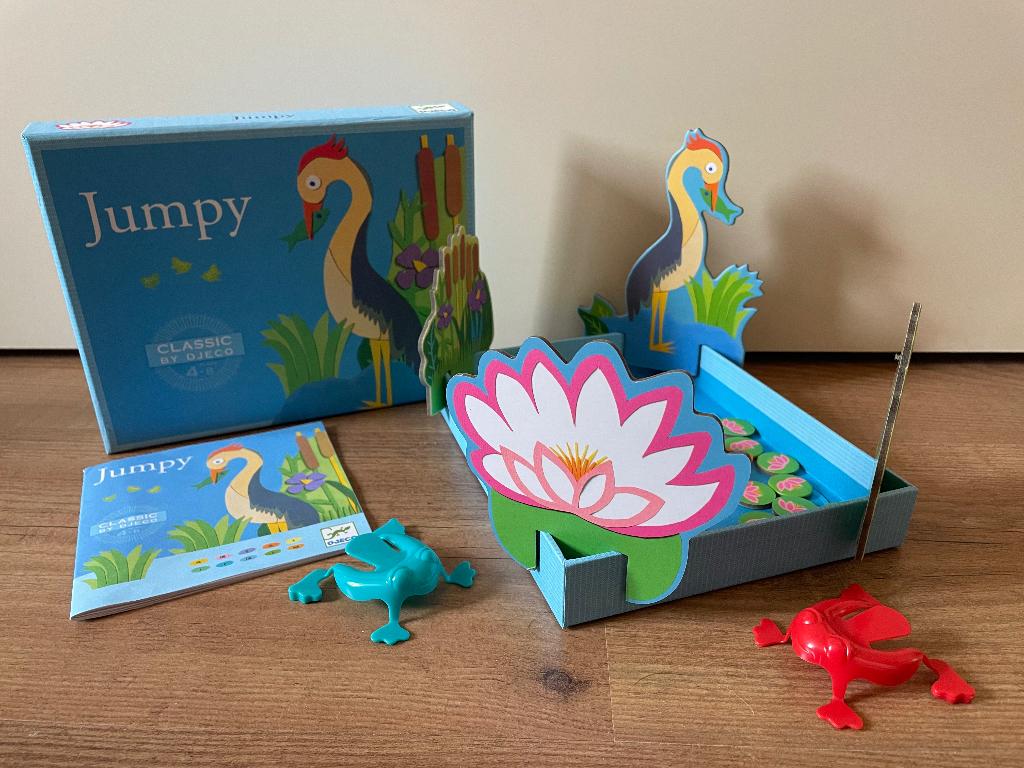 Djeco Jumpy spel (compleet zgan), Kinderen en Baby's, Speelgoed | Educatief en Creatief, Ophalen of Verzenden, Zo goed als nieuw
