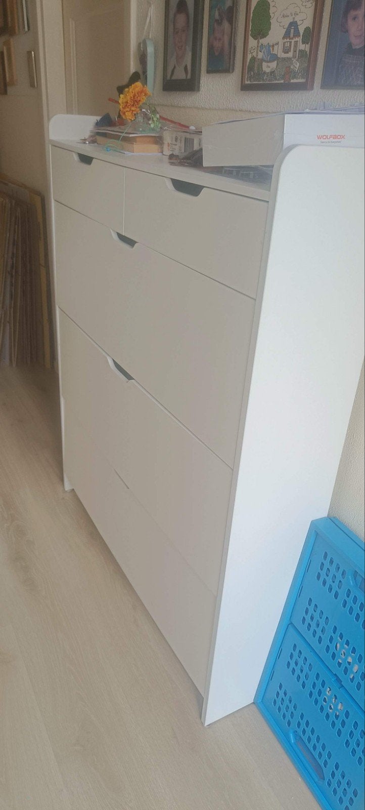 Schoenenkast wit h.120 b.100 d.24, ca. 16 paar schoenen, Huis en Inrichting, Ophalen, 100 tot 150 cm, 50 tot 100 cm, Zo goed als nieuw