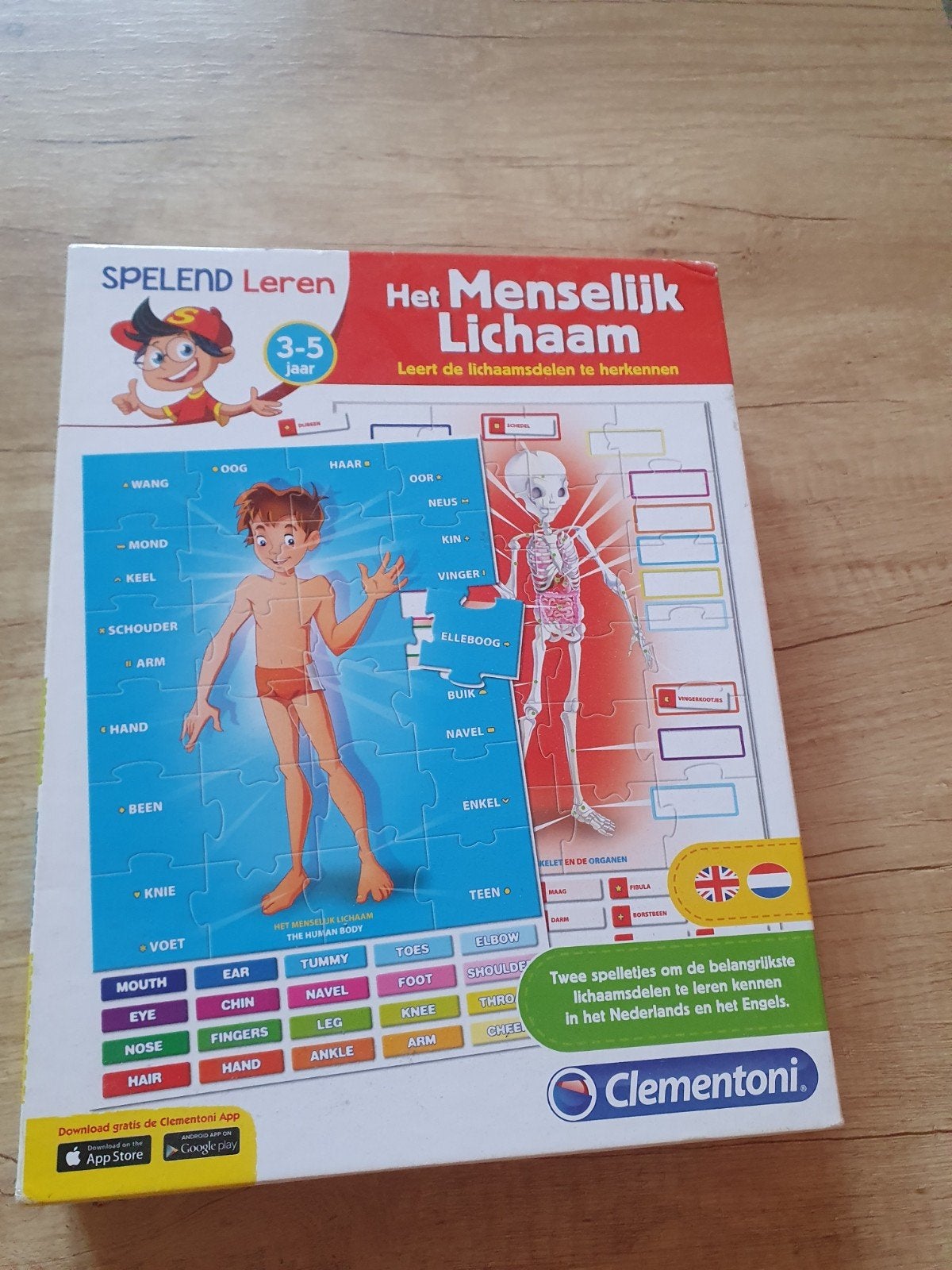 Clementoni Het Menselijk Lichaam Puzzel & Spel 3-5 jaar, Ophalen of Verzenden, Gebruikt