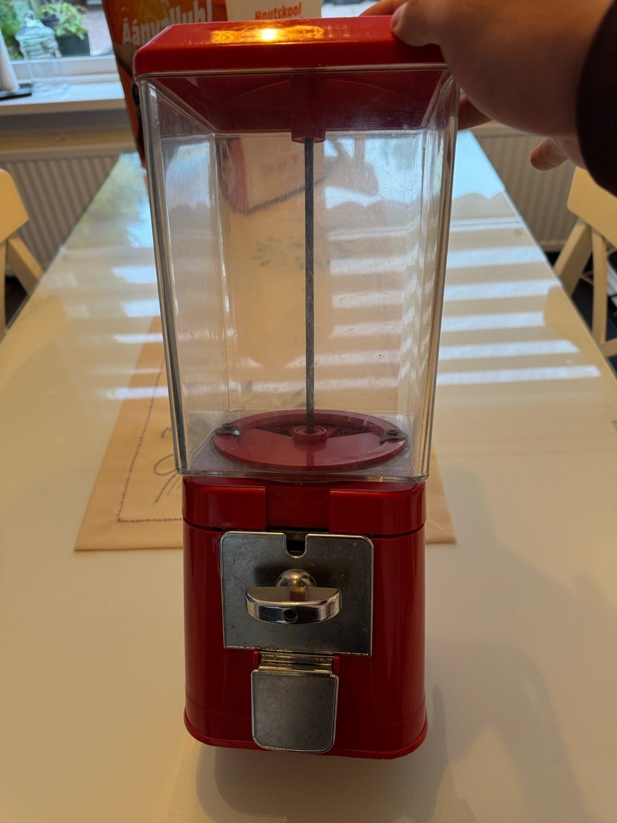 Vintage Snoepautomaat / Gumball Machine - Rood, Ophalen, Gebruikt
