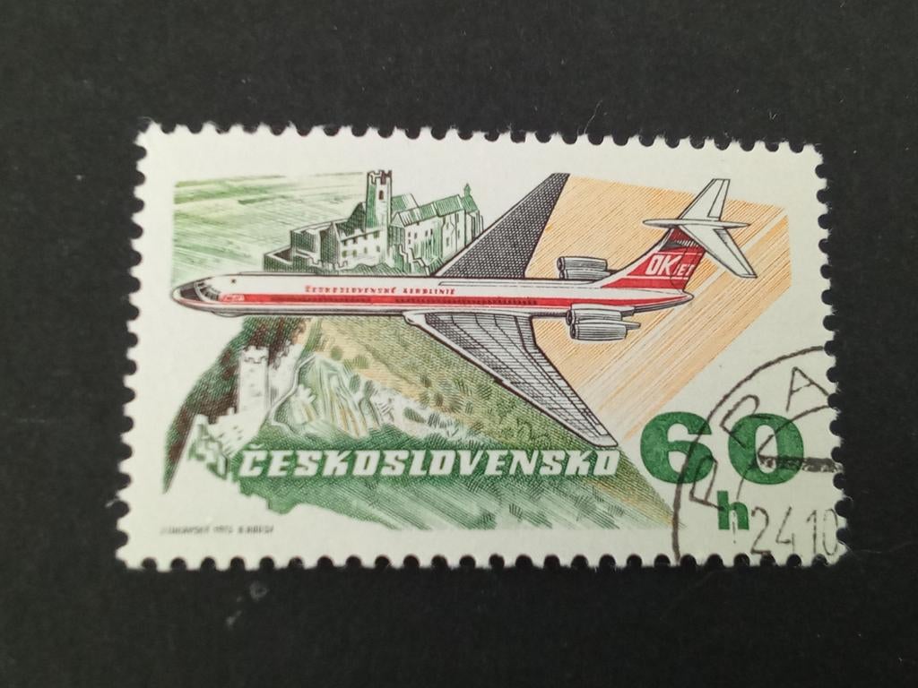 Tsjeslowakije 149 - vliegtuig, Verzenden, Gestempeld, Vliegtuigen
