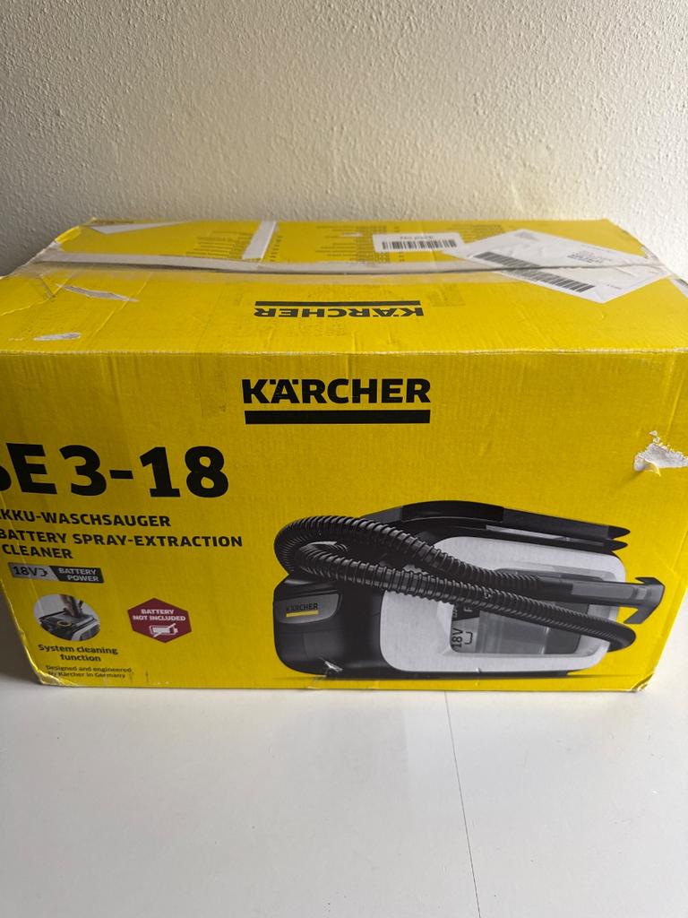 Kärcher SE 3-18 Compact Tapijtreiniger - Sproei-extractie -, Doe-het-zelf en Verbouw, Reinigingsmachines, -, -, Ophalen of Verzenden