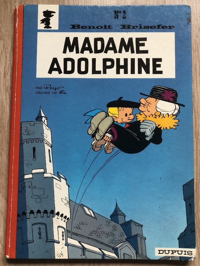 PEYO - "STEVEN STERK" - MADAME ADOLPHINE - 1971 - FRANSTALIG, Eén stripboek, Ophalen of Verzenden, Zo goed als nieuw, Peyo