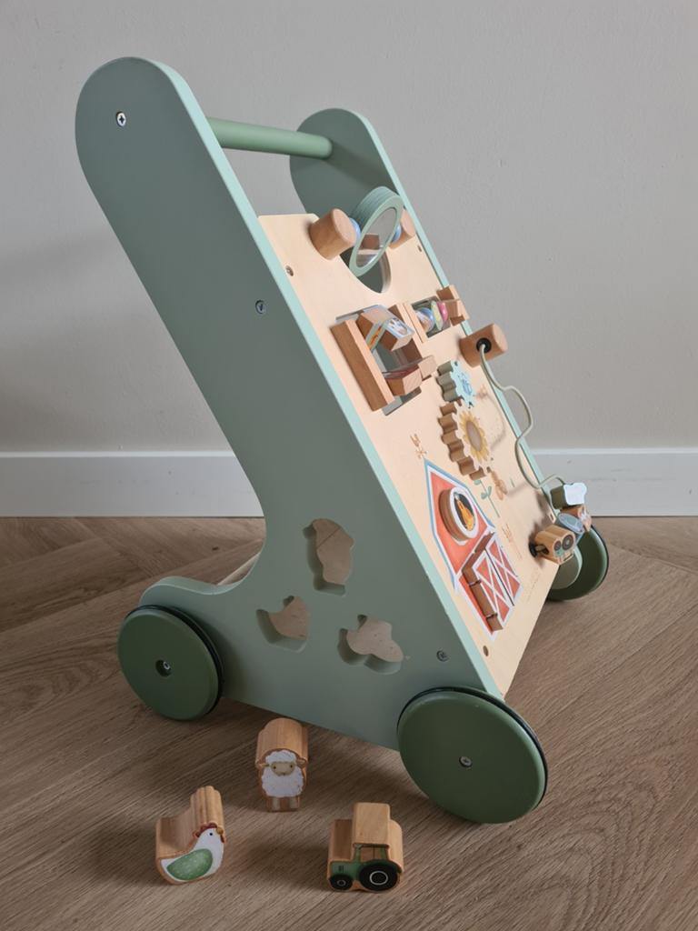 Little Dutch Houten Loopwagen met Activiteitenbord, Ophalen, Gebruikt, Overige typen, Met wieltjes