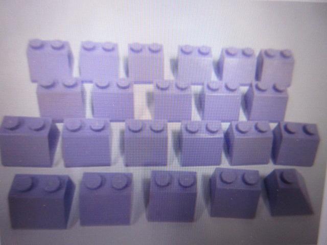nr. 5661, Licht lila dakpannen/schuine stenen., Ophalen of Verzenden, Zo goed als nieuw, Complete set, Lego
