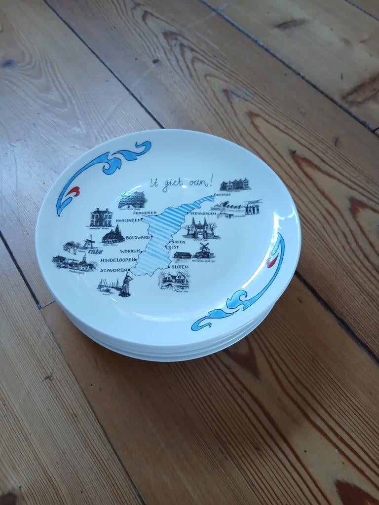 Elfstedentocht zet, Ophalen of Verzenden, Glas, Overige stijlen, Bord(en)