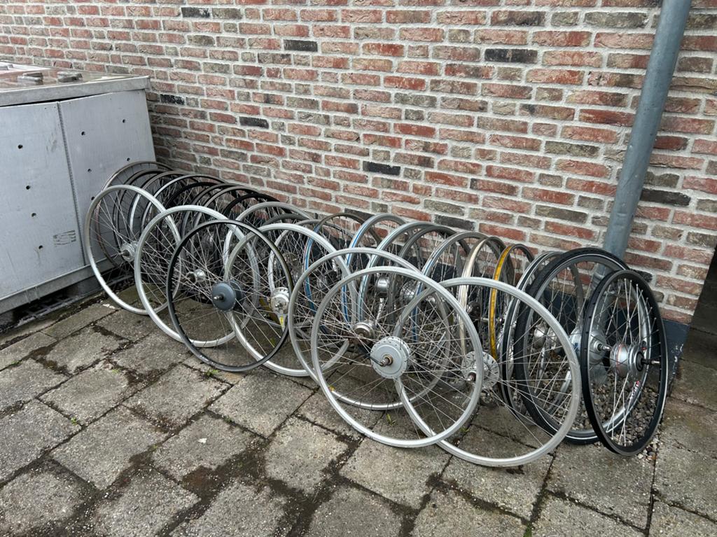 Partij fiets wielen, Gebruikt, Overige materialen, Stadsfiets, Ophalen