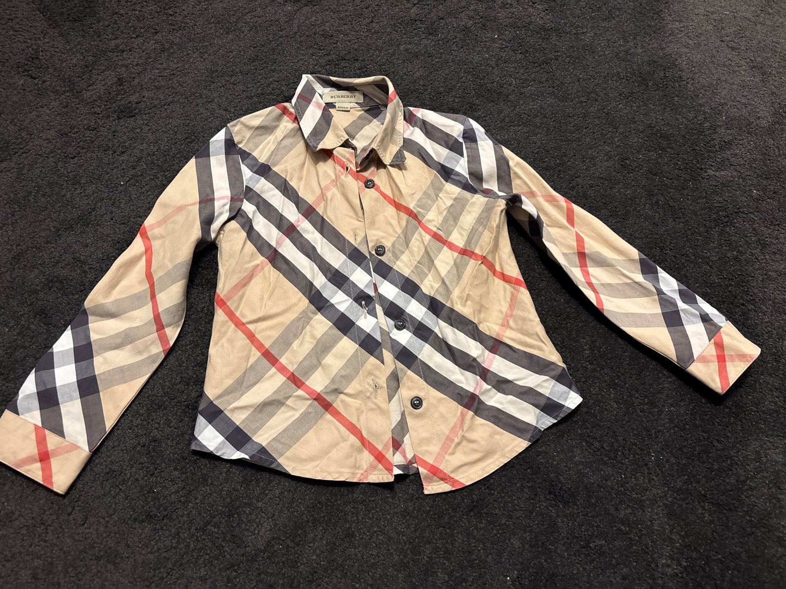 Burberry Kinderoverhemd maat 104, Kinderen en Baby's, Kinderkleding | Maat 104, Ophalen, Zo goed als nieuw, Jongen of Meisje, Overhemd of Blouse