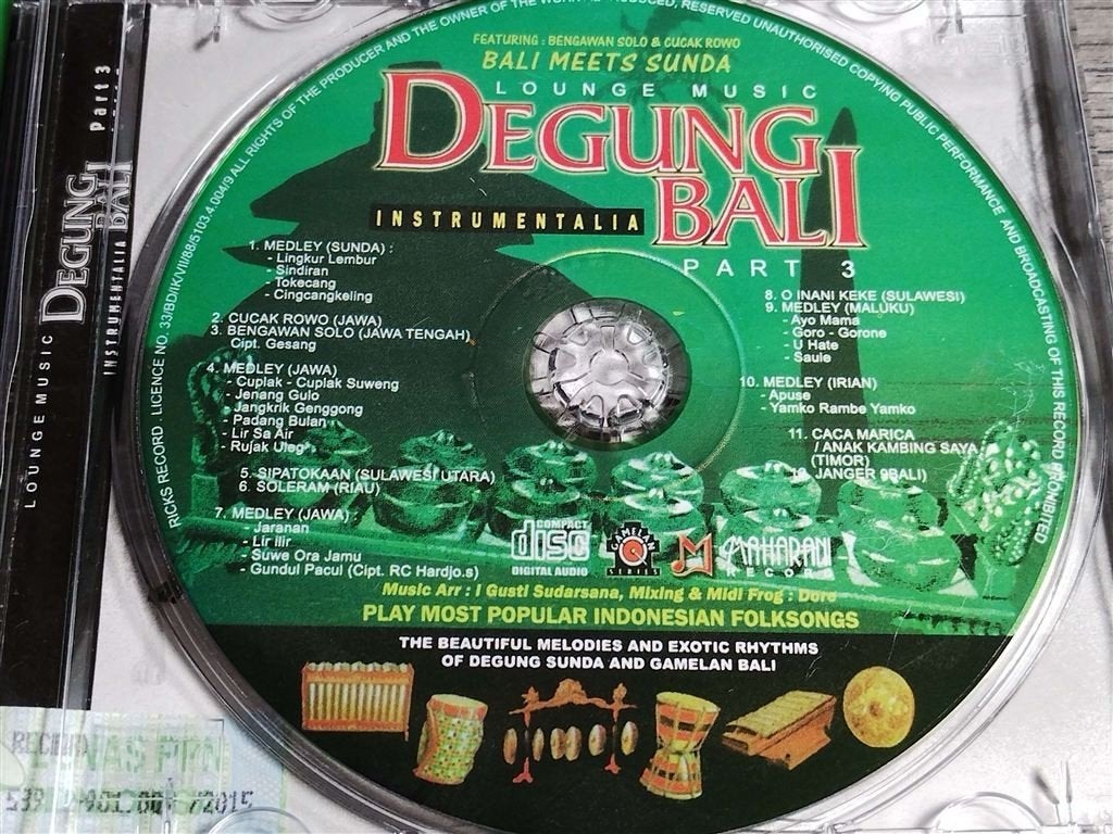 I Gusti Sudarsana ‎– Lounge Music Degung Bali Part 3, Ophalen of Verzenden, Zo goed als nieuw