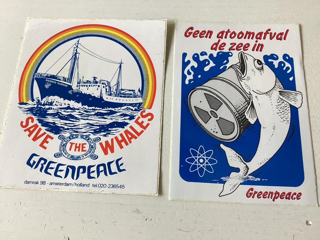 2 stickers Greenpeace, Verzamelen, Verzenden, Zo goed als nieuw, Dier en Natuur