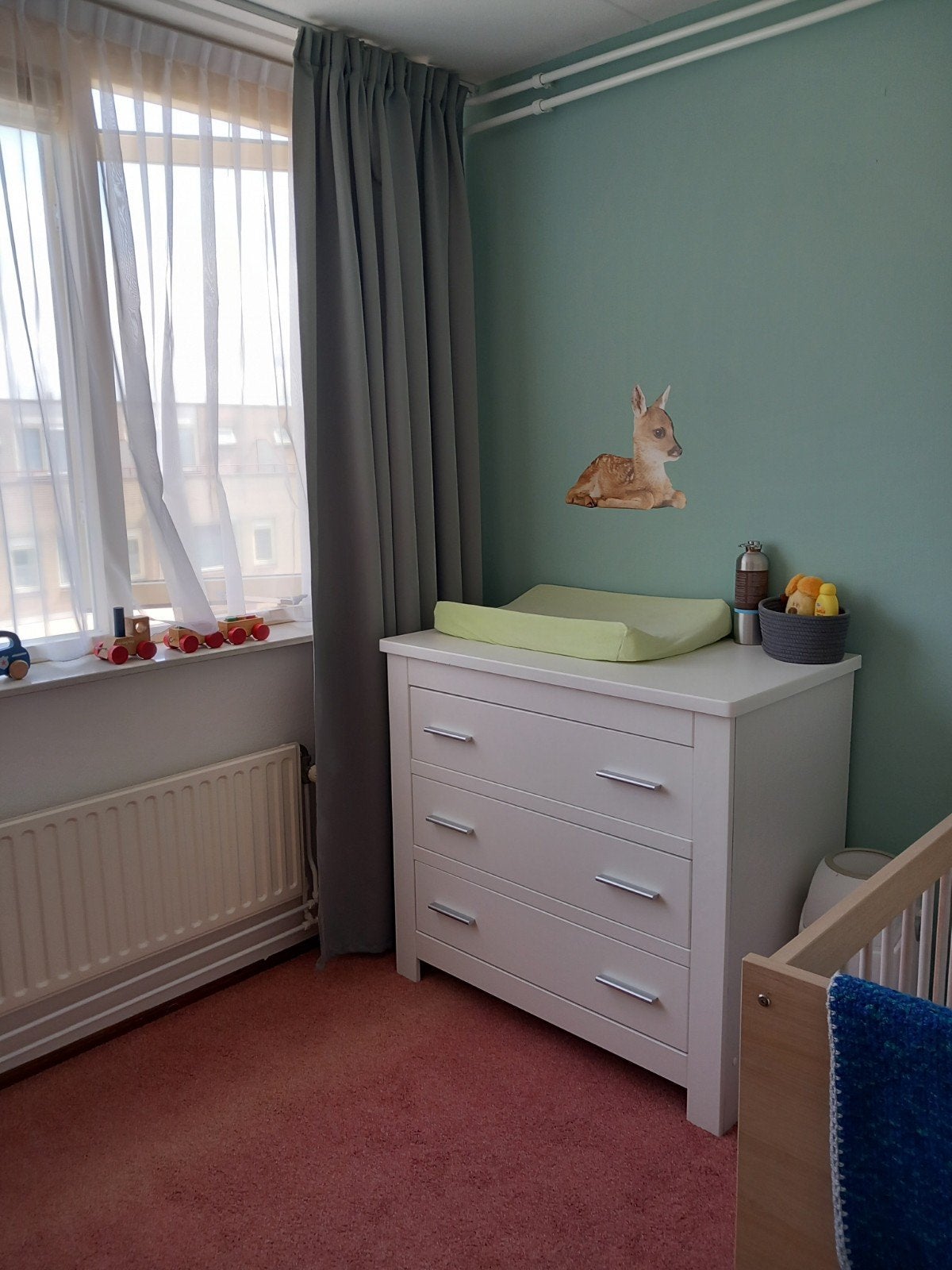 Witte commode met 3 lades, Ophalen, Gebruikt