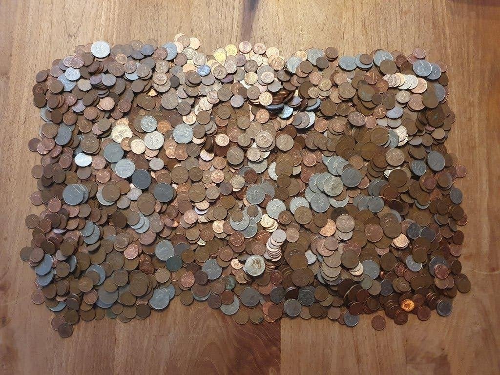 Ca. 12,4 Kg munten uit Engeland UK! vanaf 1968, Ophalen of Verzenden, Overige landen