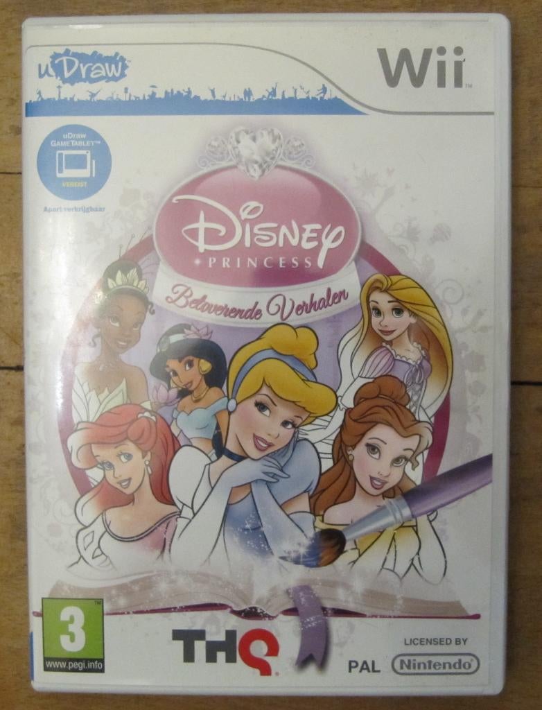 Nintendo Wii Disney pricess betoverende verhalen Udraw, Puzzel en Educatief, 1 speler, Ophalen of Verzenden, Zo goed als nieuw
