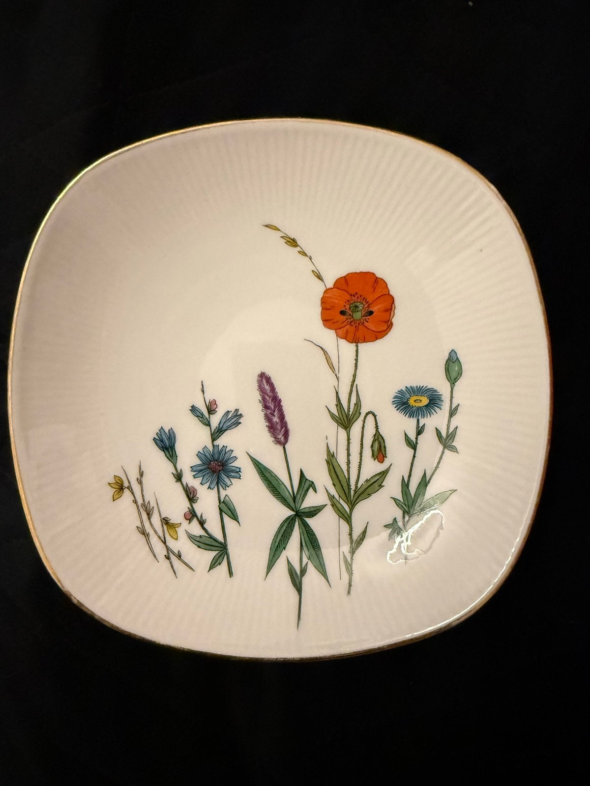 Vintage Winterling Marktleuthen Bavaria Schaal Weidebloemen, Ophalen of Verzenden