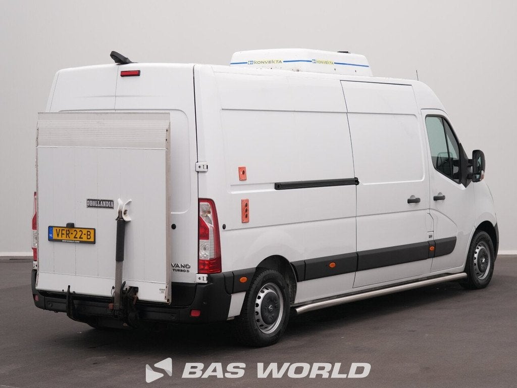 Opel Movano 500 kg DHollandia Tail Lift Koelwagen L3H2 Navig, Auto's, Bestelauto's, Gebruikt, Euro 6, 4 cilinders, Wit