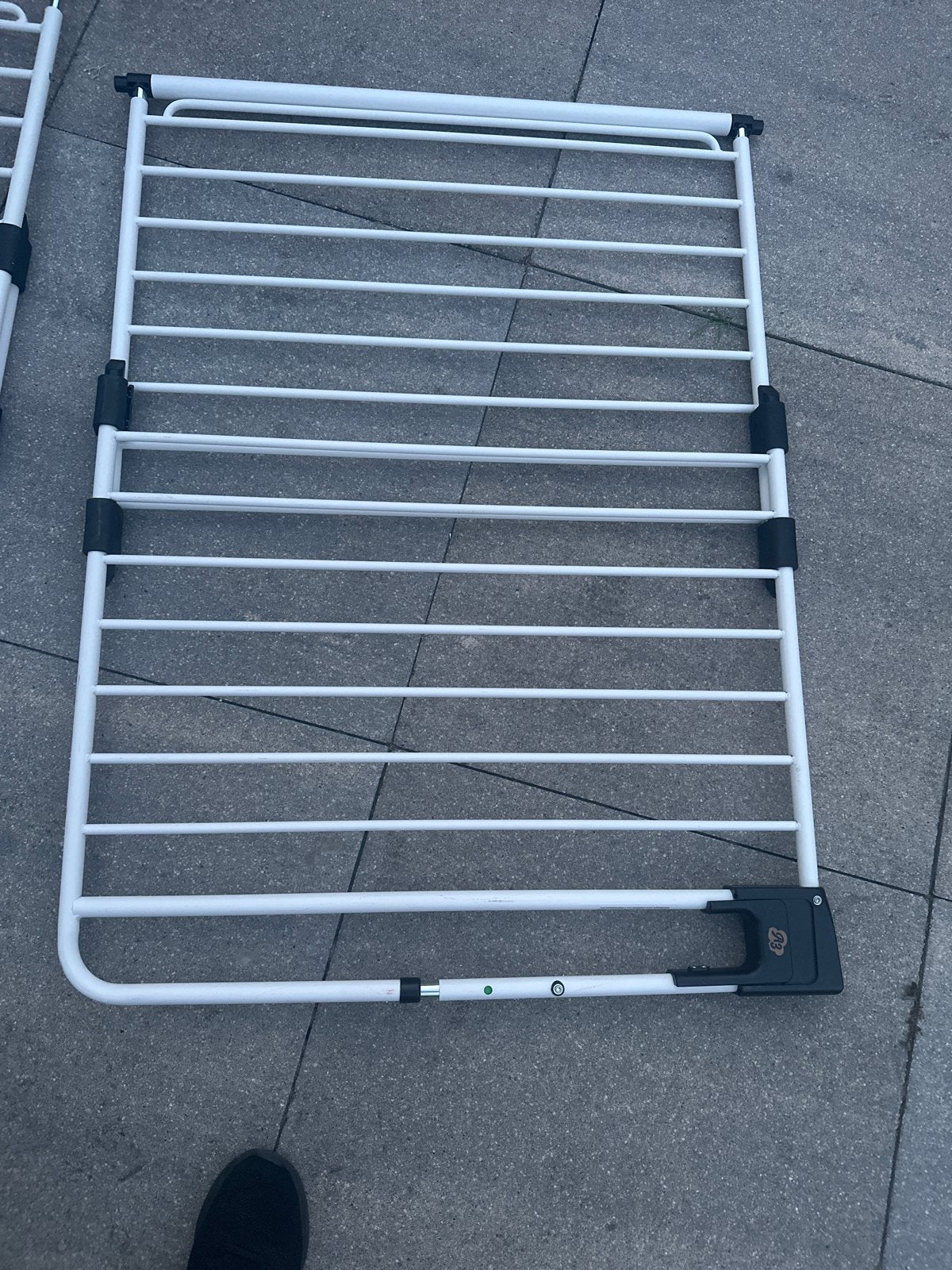 Wit metalen veiligheidshekje, uitschuifbaar, Gebruikt, 100 tot 115 cm, Ophalen of Verzenden, Klemhekje
