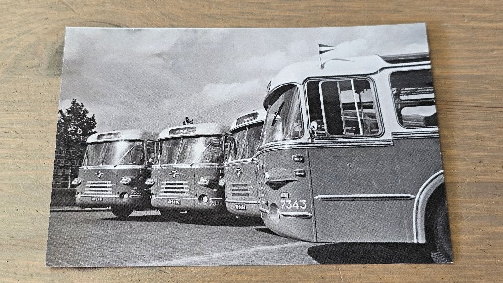 Foto BUS NZH Haarlem 7343, Verzamelen, Verzenden, Gebruikt, Bus of Metro, Overige typen