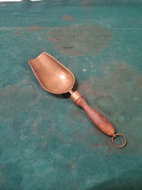schep antiek messing hout gruttenschepper, Huis en Inrichting, Keuken | Bestek, Ophalen of Verzenden, 'T Olde Gre-j, Info@toldegrej.nl