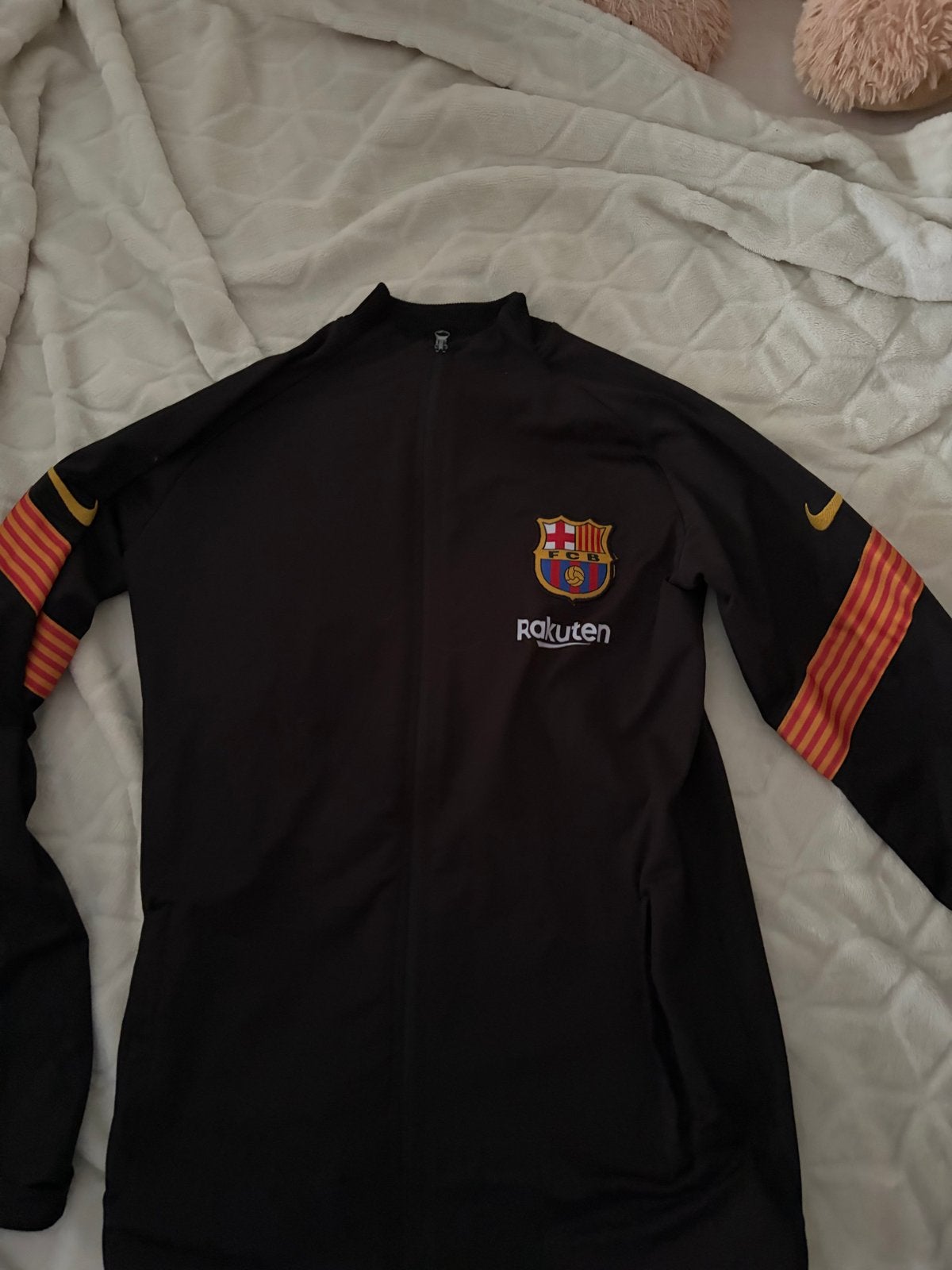 FC Barcelona Trainingsjack Nike - Maat S, Ophalen, Zwart, Zo goed als nieuw, Voetbal