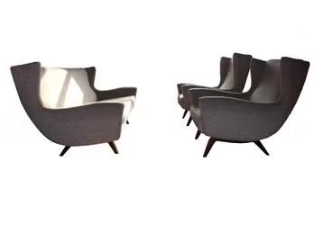Fantastische vintage Illum Wikkelso 110 design fauteuils, Ophalen, Gebruikt, 75 tot 100 cm, Stof