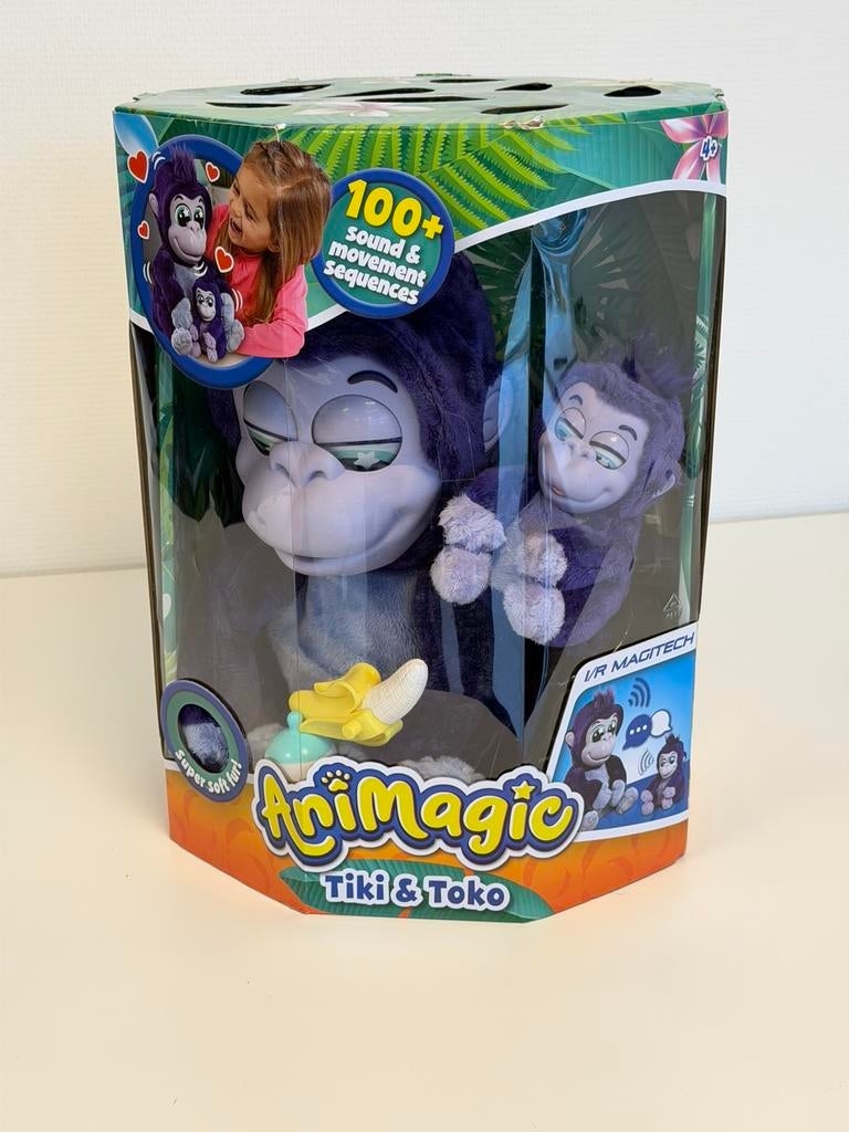 Animagic Tiki & Toko Interactieve pratende Gorilla Knuffels, Nieuw, Ophalen of Verzenden, H, H