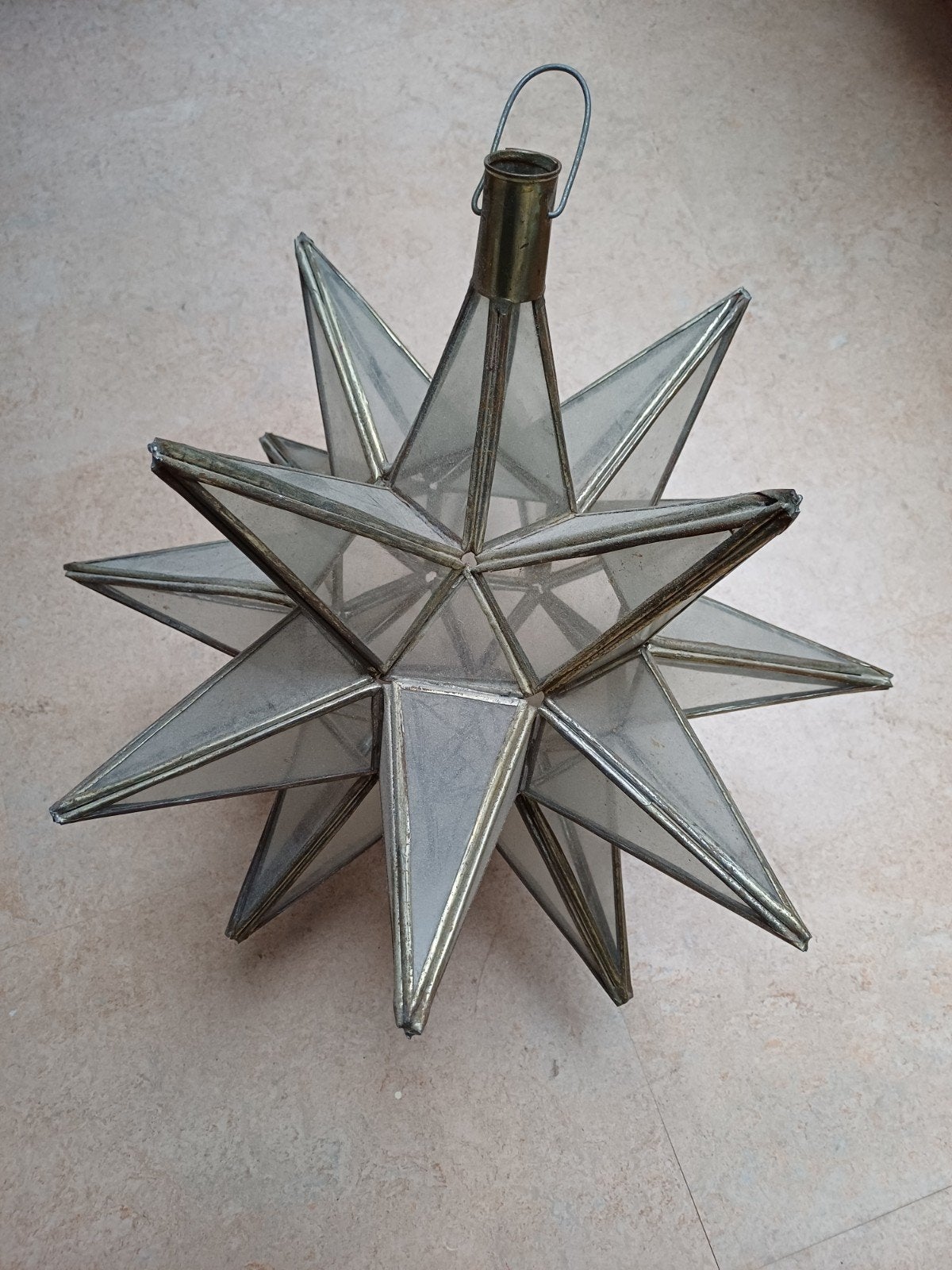 Unieke hanglamp ster, Ophalen, Zo goed als nieuw, Glas