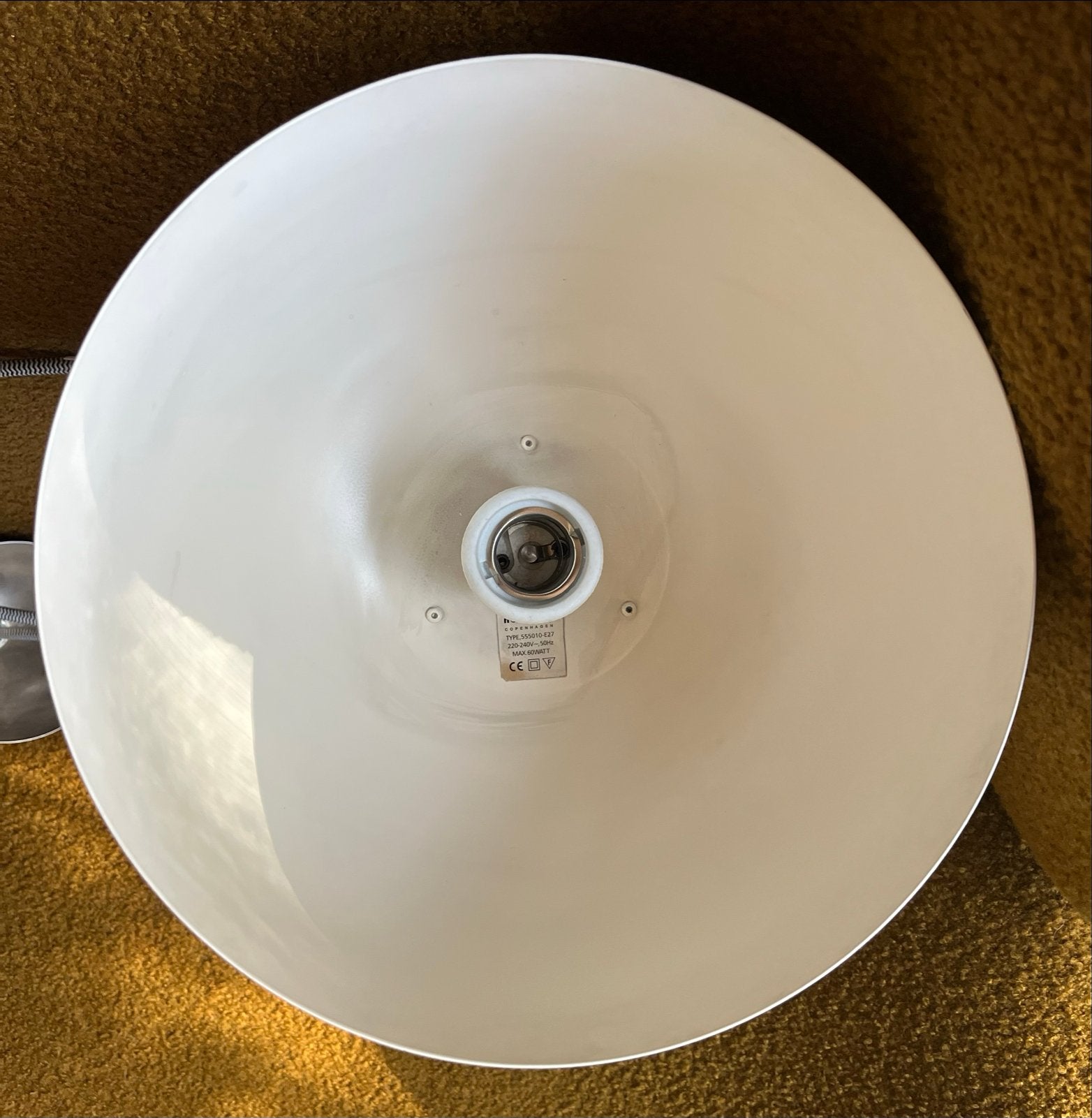 Vintage Normann Copenhagen hanglamp 555010-E27, Ophalen, Zo goed als nieuw, Metaal, E27 (groot)