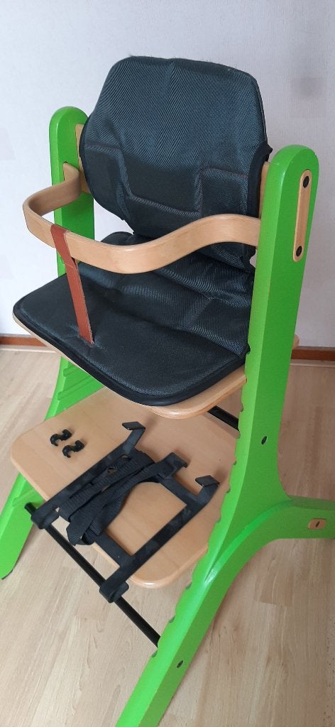 Kinderstoel hout, Ophalen, Gebruikt, Meegroeistoel, Stoelverkleiner