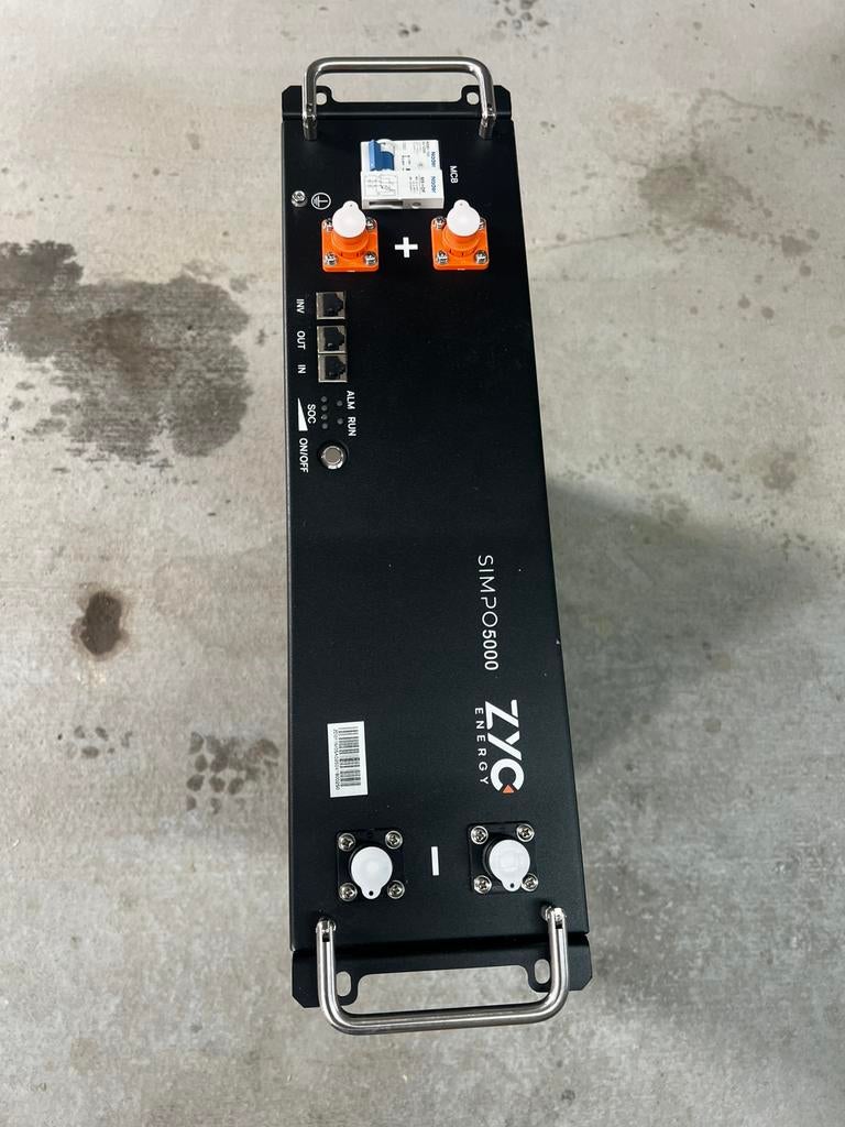 ZYC SIMPO 5000 LiFePO4 51,2V/100Ah 5,12kWh, Ophalen, Nieuw