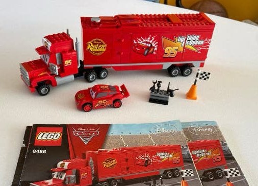 Lego set 8486 Disney Cars 2 Mack’s team truck teamtruck, Ophalen of Verzenden, Zo goed als nieuw