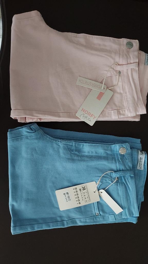 Twee nieuwe damesbroeken van Norfy in maat 38, Kleding | Dames, Spijkerbroeken en Jeans, Overige kleuren, Nieuw, Ophalen of Verzenden