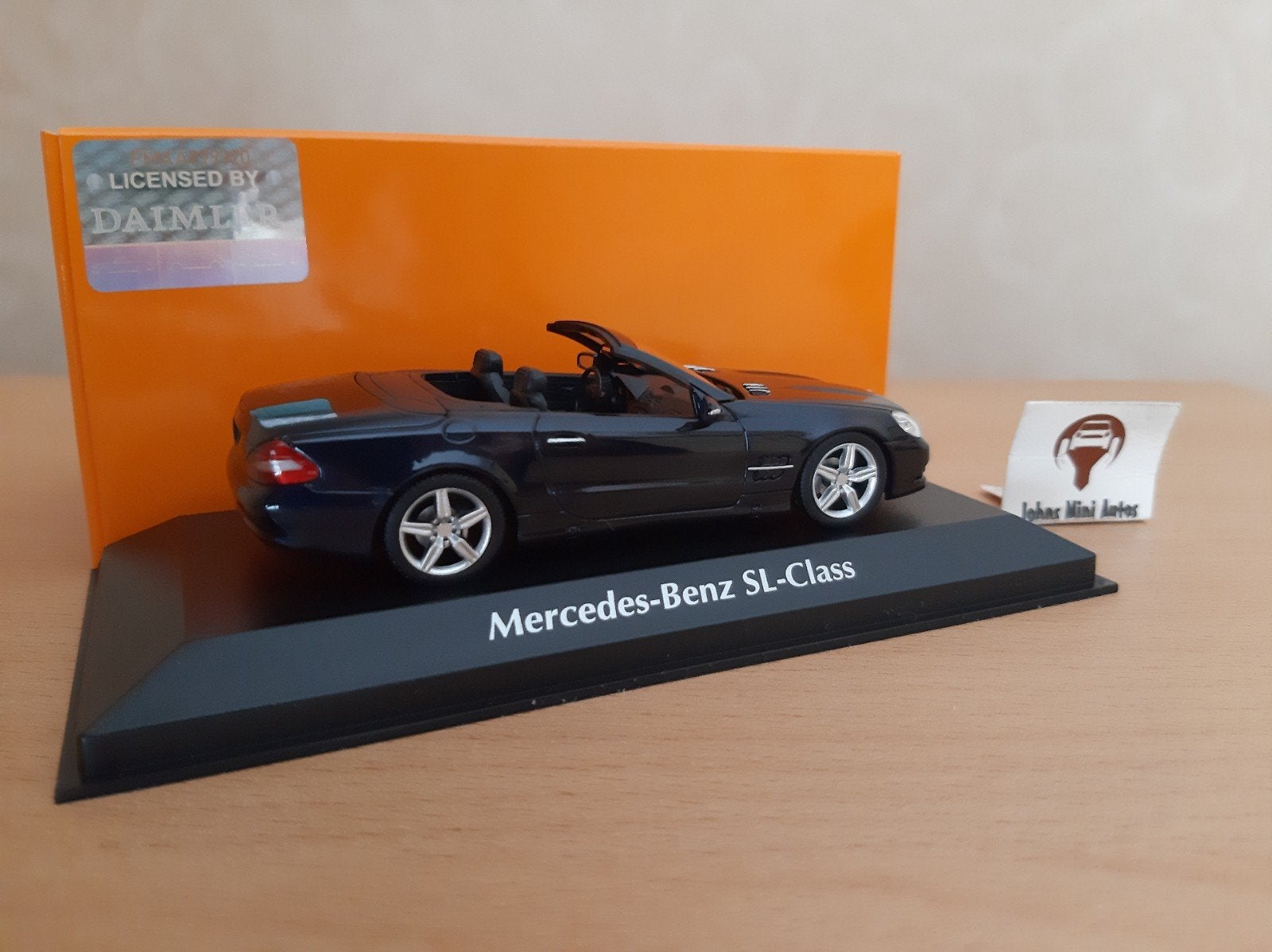 Mercedes Benz SL-Klasse (R230) 2008 Blauw-Metallic in 1:43, Overige merken, Auto, Nieuw, Ophalen of Verzenden