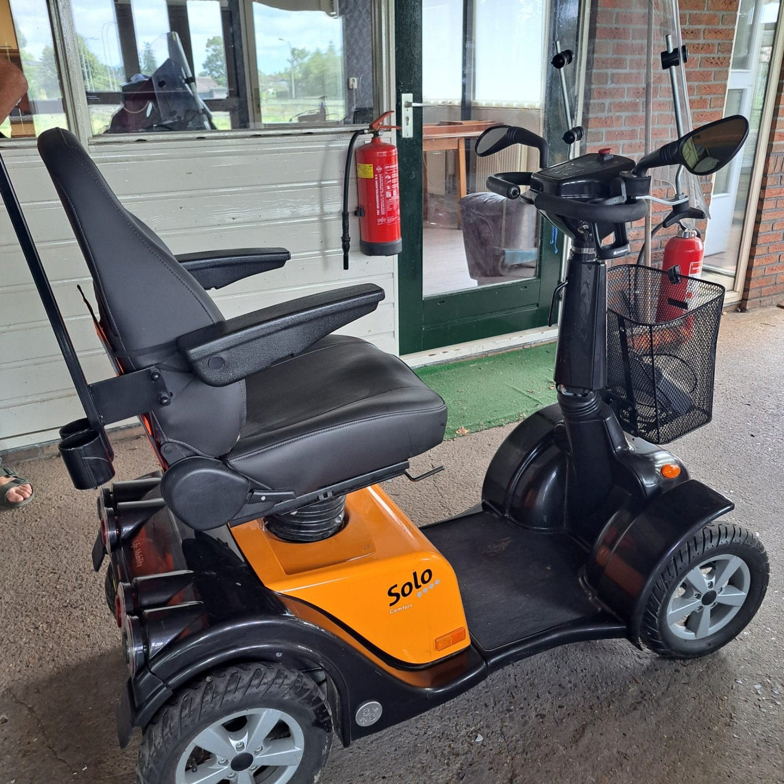 solo 4 scootmobiel goed, accu matig, Ophalen, Gebruikt, 36 t/m 45 km, 16 km/u of meer