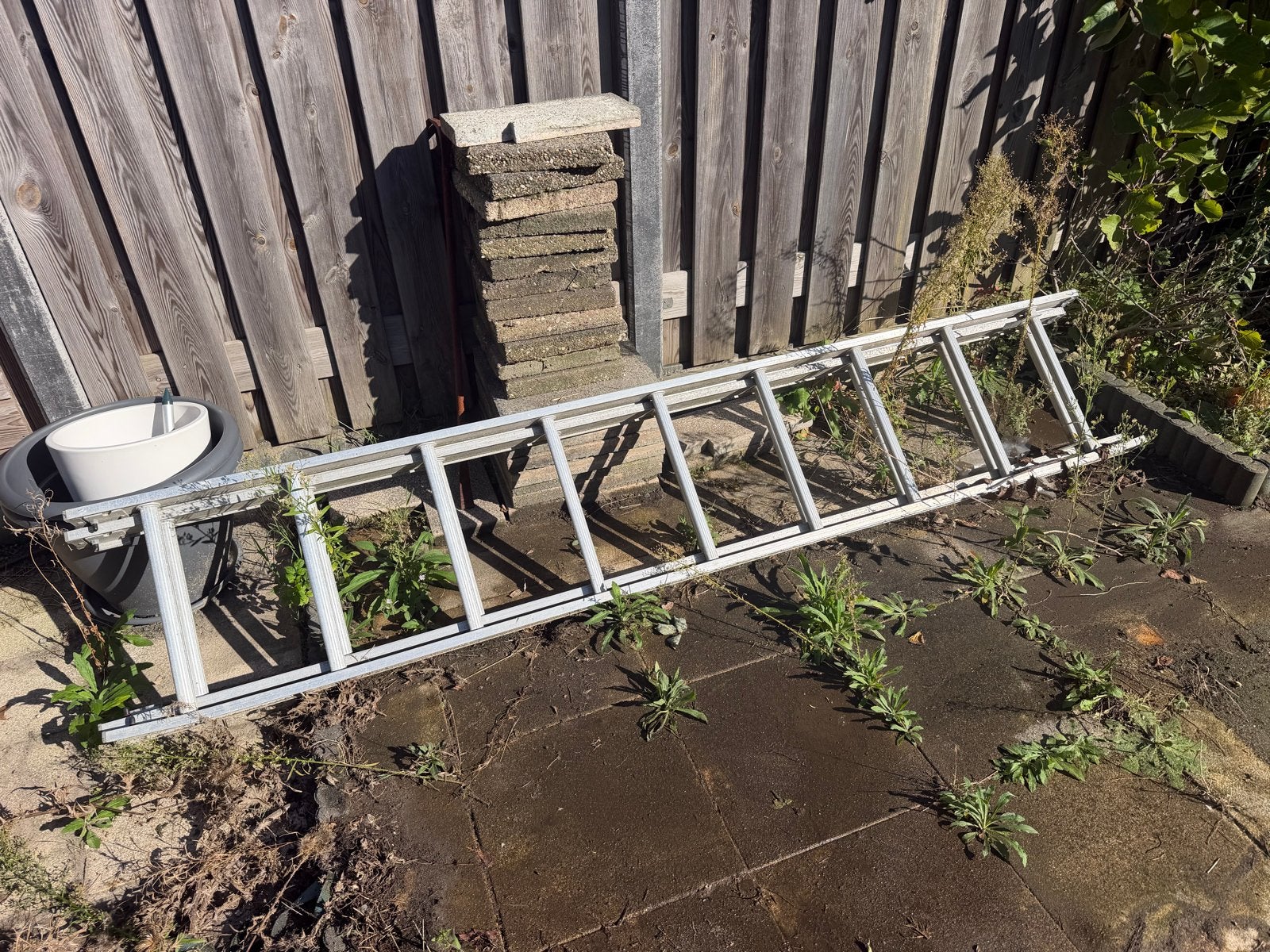 Aluminium ladder - Gebruikt maar functioneel