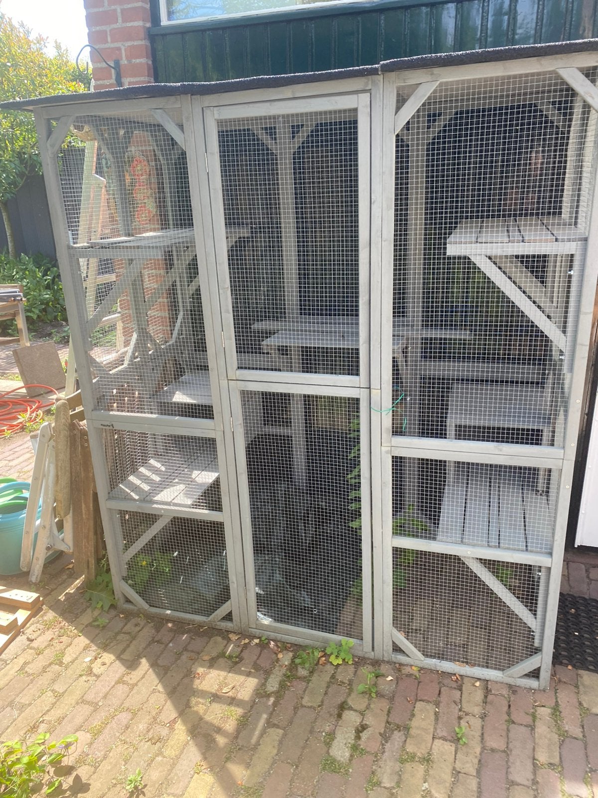 Kattenkooi van hout en gaas, Ophalen, Zo goed als nieuw, Hout, Volière