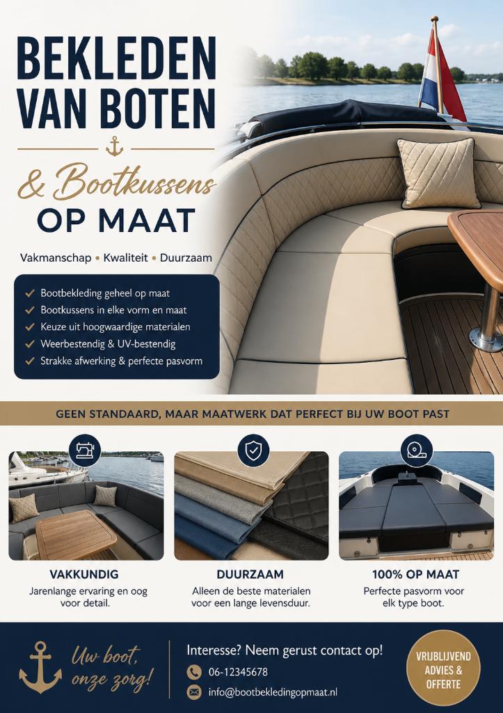 Boot bekleden & bootkussens op maat, Ophalen, Nieuw