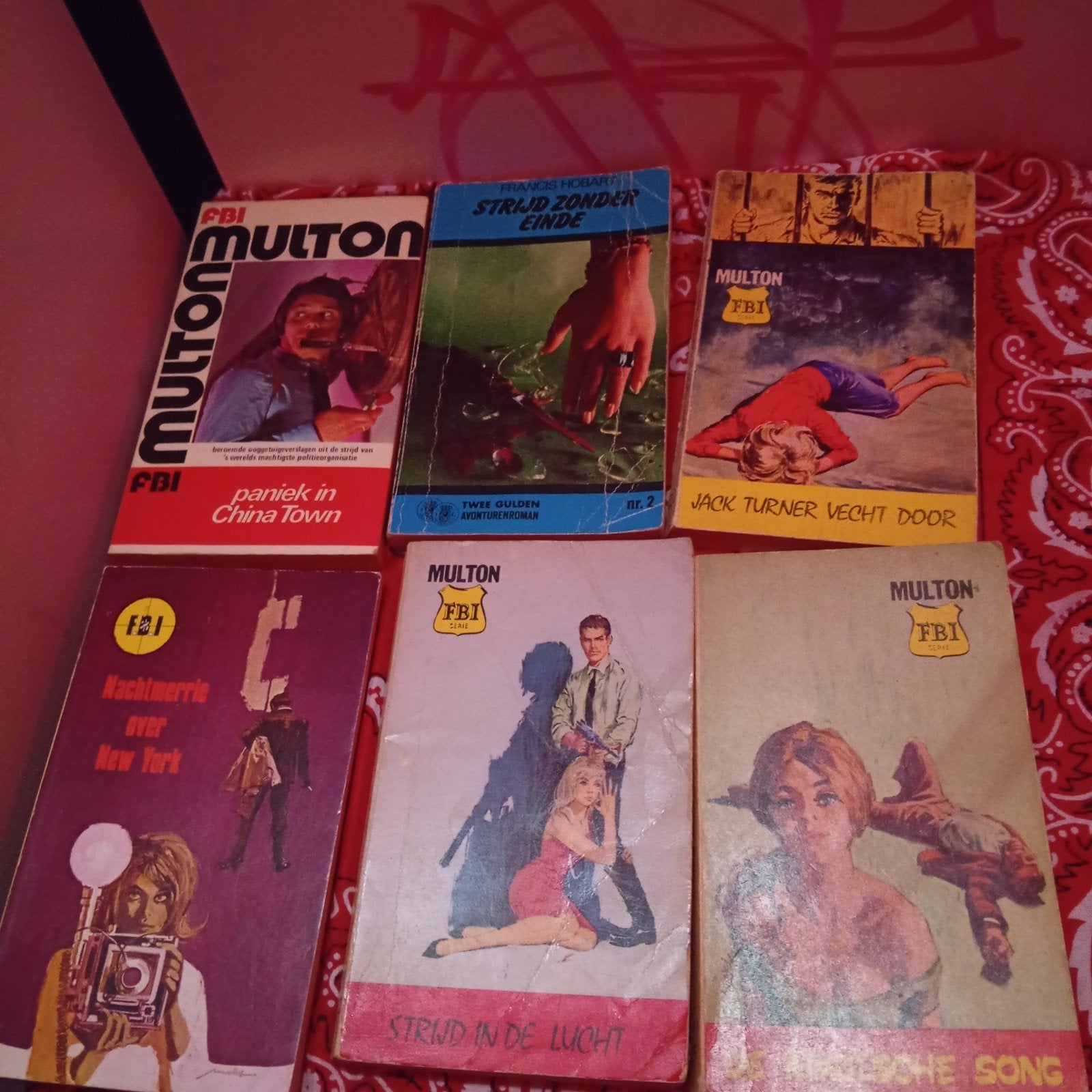 Vintage Multon FBI Boeken Collectie - 6 Stuks, Boeken, Detectives, Ophalen of Verzenden, Gelezen, Diverse auteurs