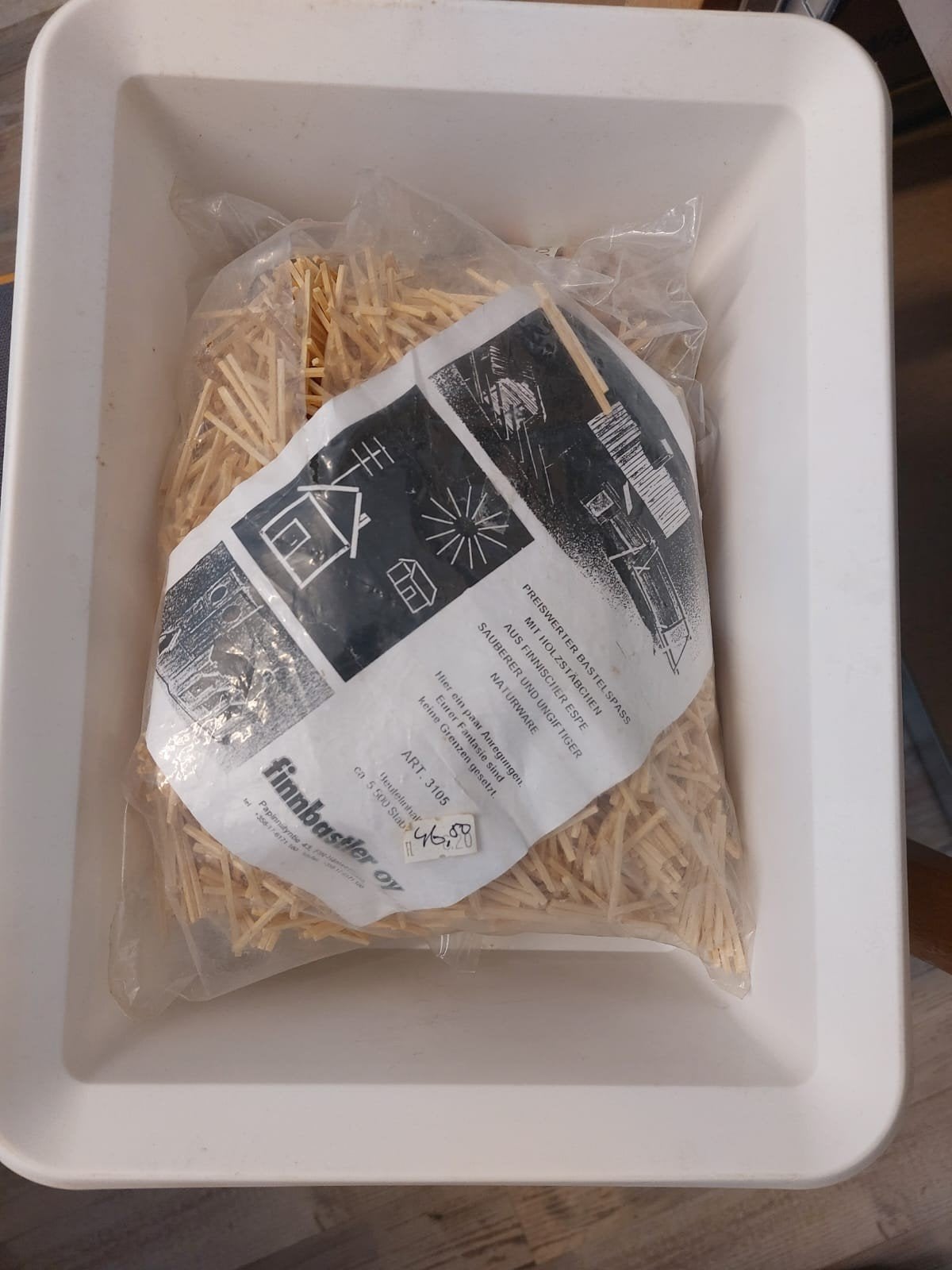 houten stokjes, Ophalen