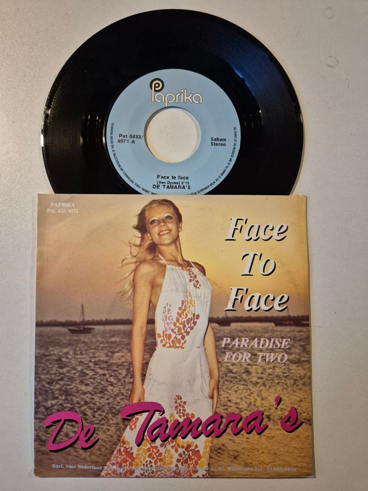 De Tamara's-Face to Face, Cd's en Dvd's, Vinyl Singles, 7 inch, Single, Ophalen of Verzenden, Zo goed als nieuw