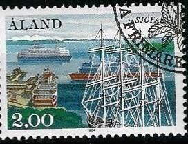 Aland SG 16 gebruikt d - 01-03-1984 - 0,40, Verzenden, Finland, Gestempeld
