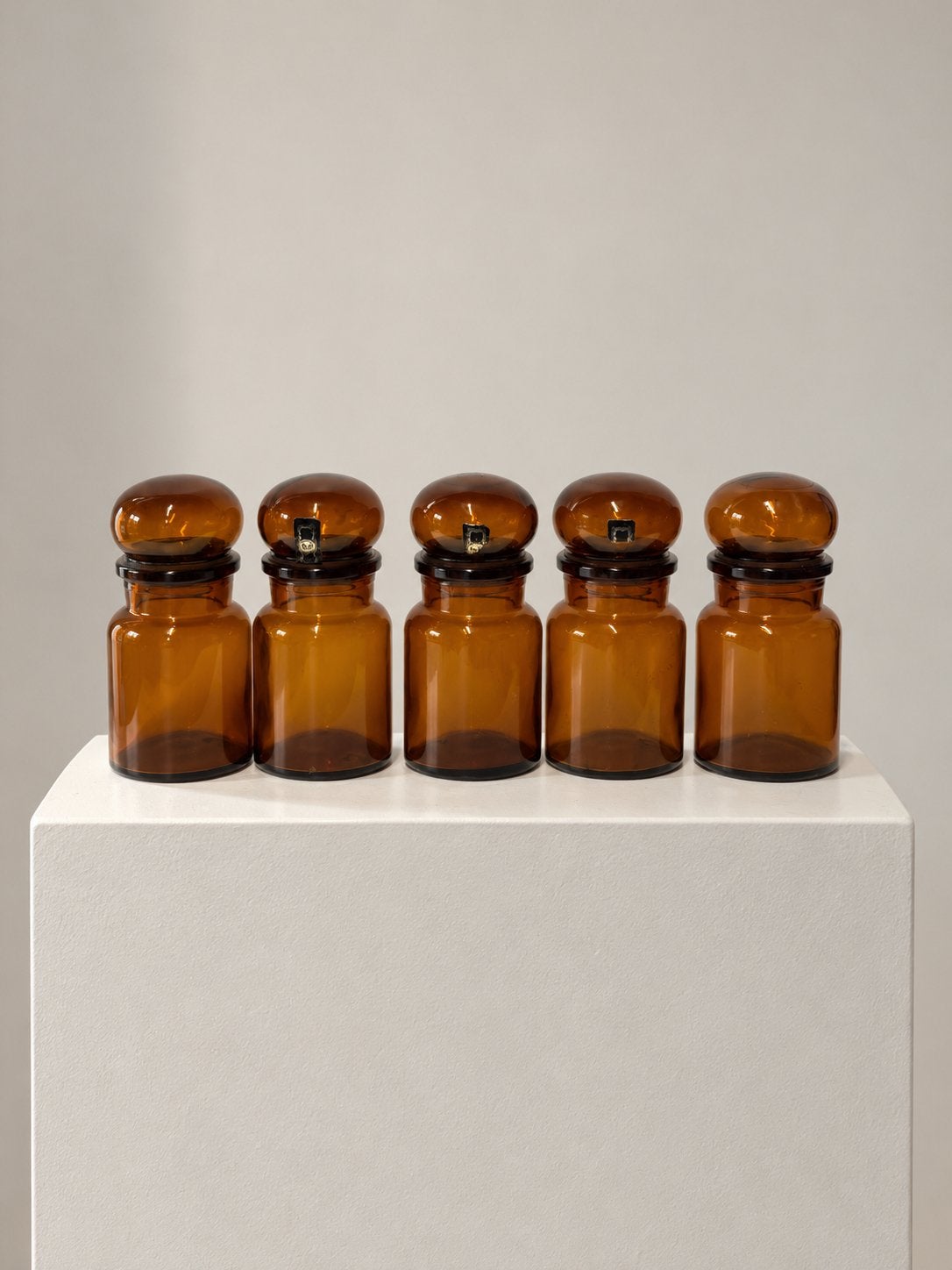Vintage bruine apothekerspotten glas, Antiek en Kunst, Verzenden
