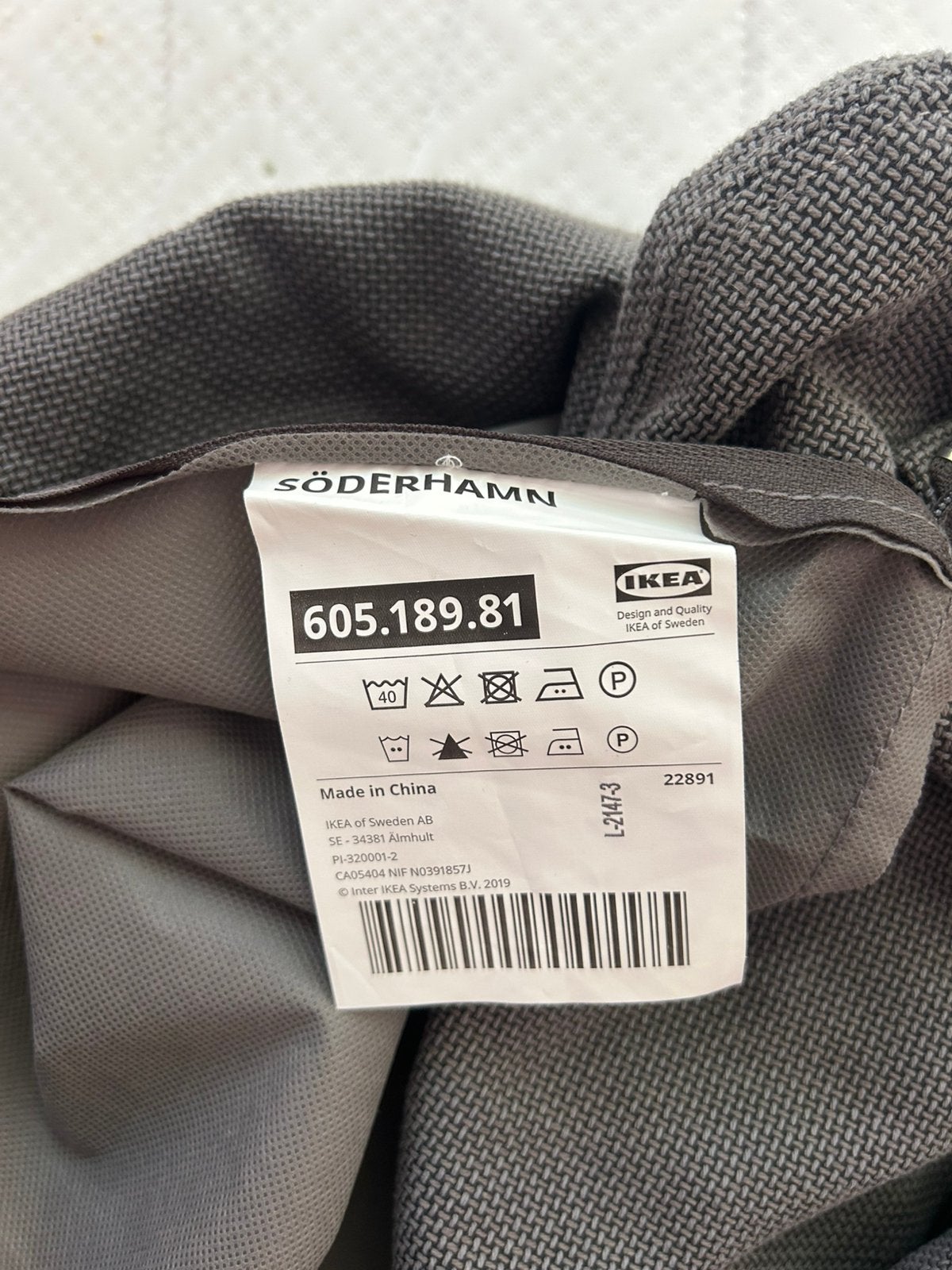 Soderhamn ikea donkergrijze hoes, Ophalen, Zo goed als nieuw, 75 tot 100 cm, Minder dan 150 cm