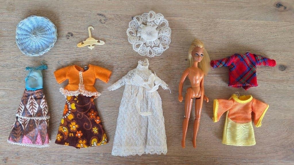 Vintage Jaren 70 Palitoy Pippa & Topper Dawn Pop + Kleertjes, Antiek en Kunst, Ophalen of Verzenden